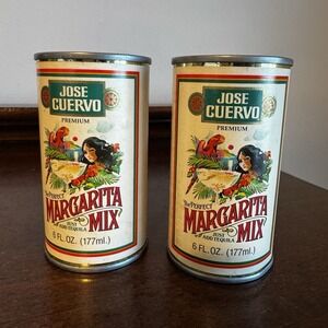 2 - 6 Oz . Jose Cuervo Margarita Mix Can - Empty Vintage